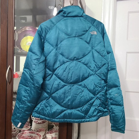 The North Face Series 550 Down Fill Puffer Jacket Teal Size Large - Flawed - Picture 4 of 16